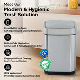 UMAI fingerprint-proof dustbin - elegant home accessory